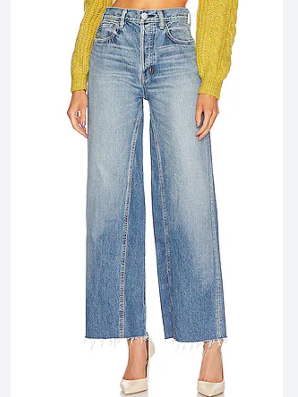 NWT MOUSSY Moussy VINTAGE Riverview Wide Straight in Blue Size 30